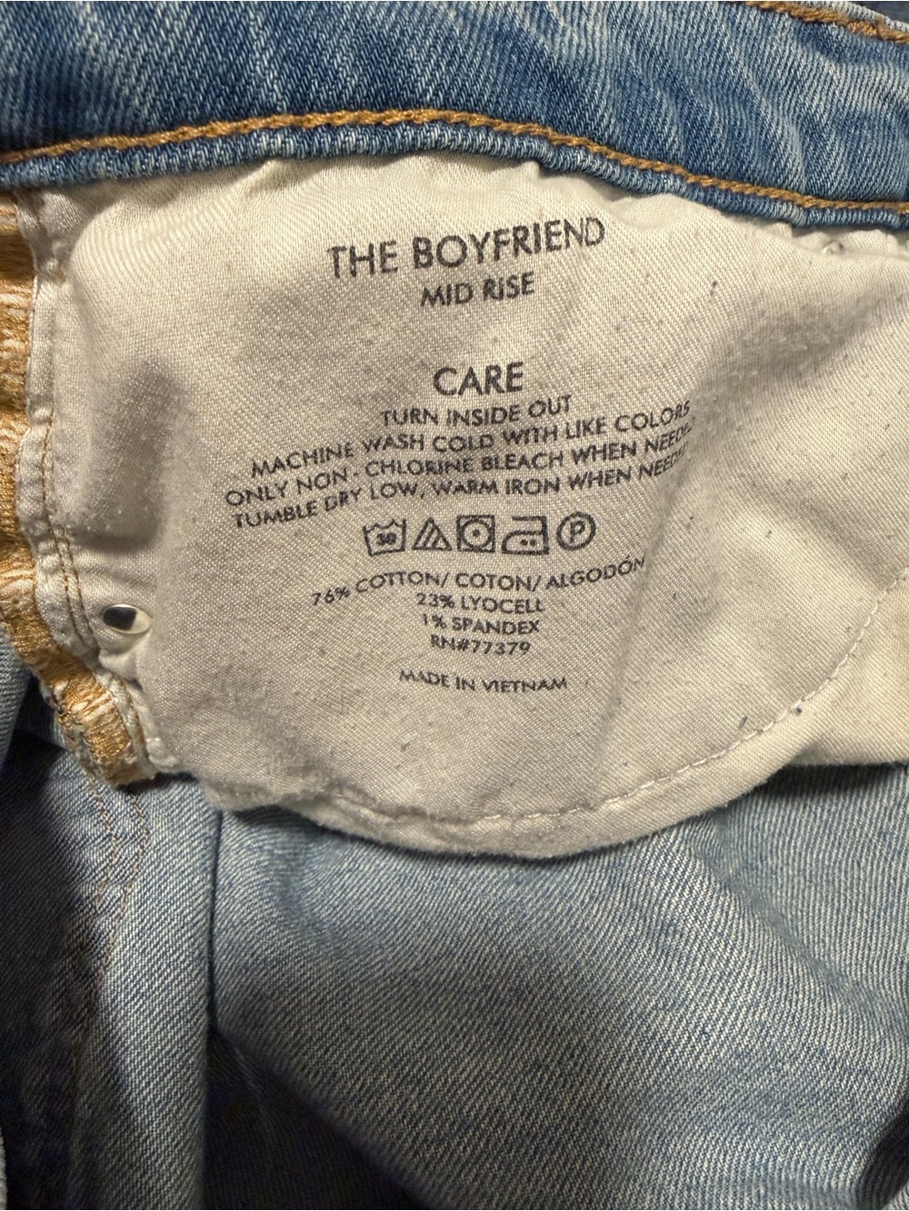 Ann Taylor Light Blue Wide-Leg Cuffed Jeans - Picture 4 of 7